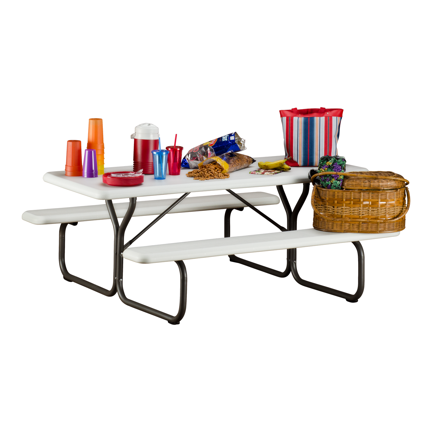 SKILCRAFT® 7195-01-618-3863: Platinum Six-Foot Picnic Table 600 LB