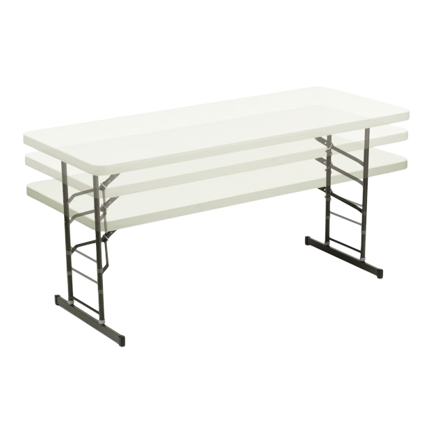 SKILCRAFT® 7110-01-671-6416: Platinum Six-Foot Adjustable Height Folding Table 600 LB