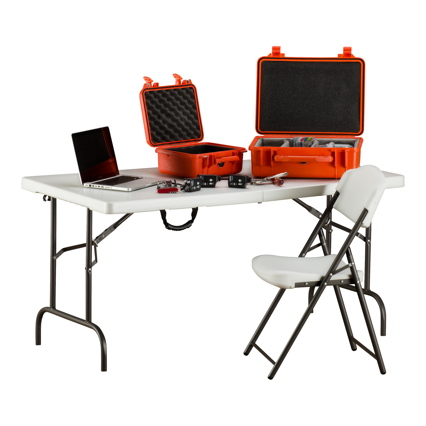 SKILCRAFT® 7195-01-618-3862: Platinum Five-Foot Bi-Fold Folding Table 250 LB