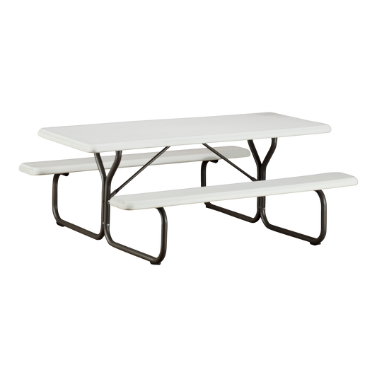 SKILCRAFT® 7195-01-618-3863: Platinum Six-Foot Picnic Table 600 LB