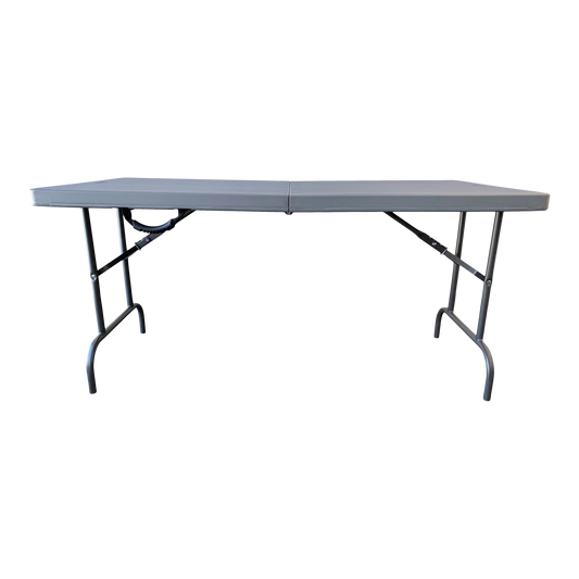 SKILCRAFT® 7110-01-702-5675: Charcoal Five-Foot Bi-Fold Folding Table 250 LB