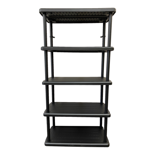 SKILCRAFT® 7125-01-667-2788: Black Five-Shelf Open Storage Unit