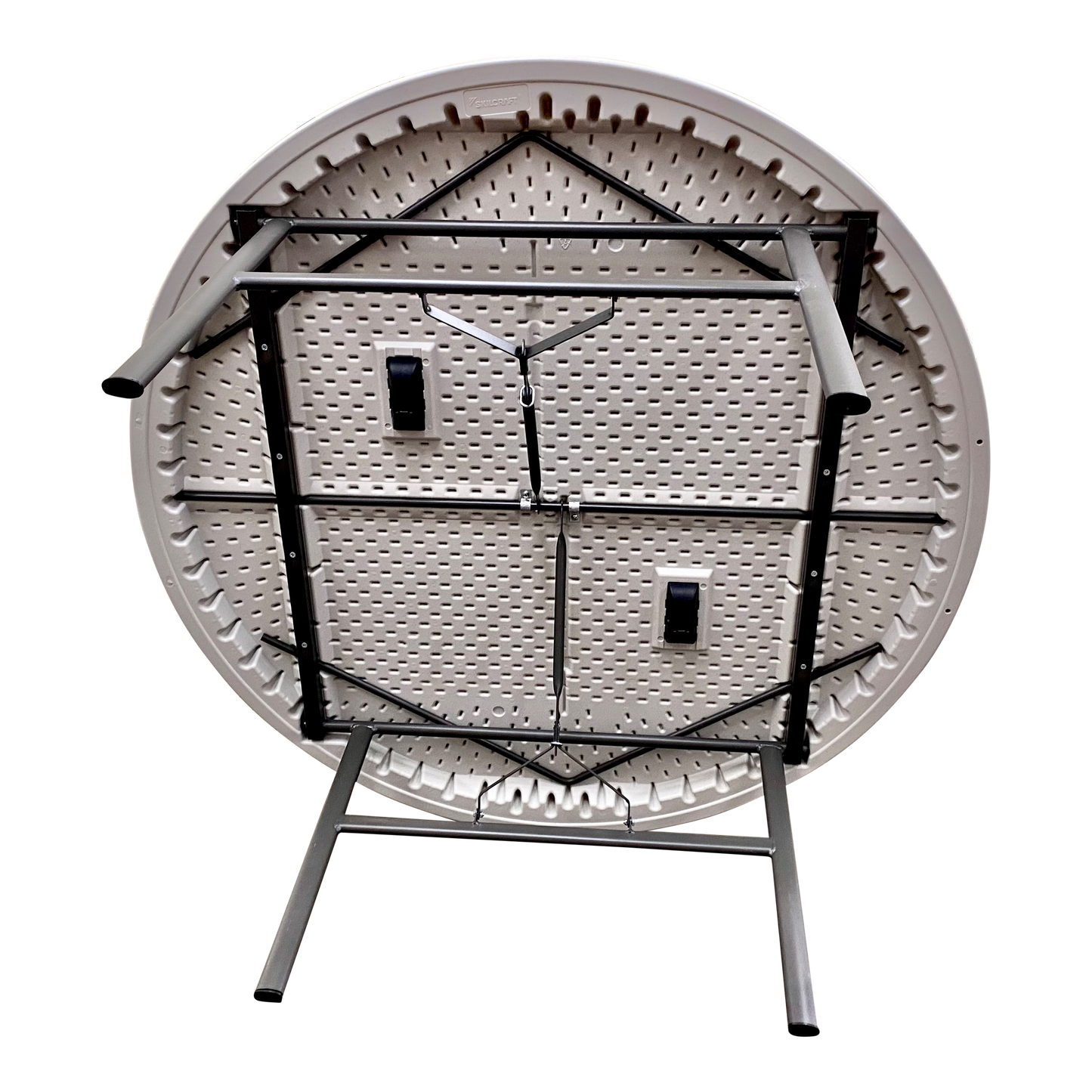 SKILCRAFT® 7195-01-618-3861: Platinum Five-Foot Round Folding Table 600 LB